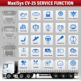 Autel Maxisys CV Scanner MS908CV Heavy Duty Truck Diagnostic Tool With J2534 ECU Programming Tool Commercial Vehicle Diagnostics