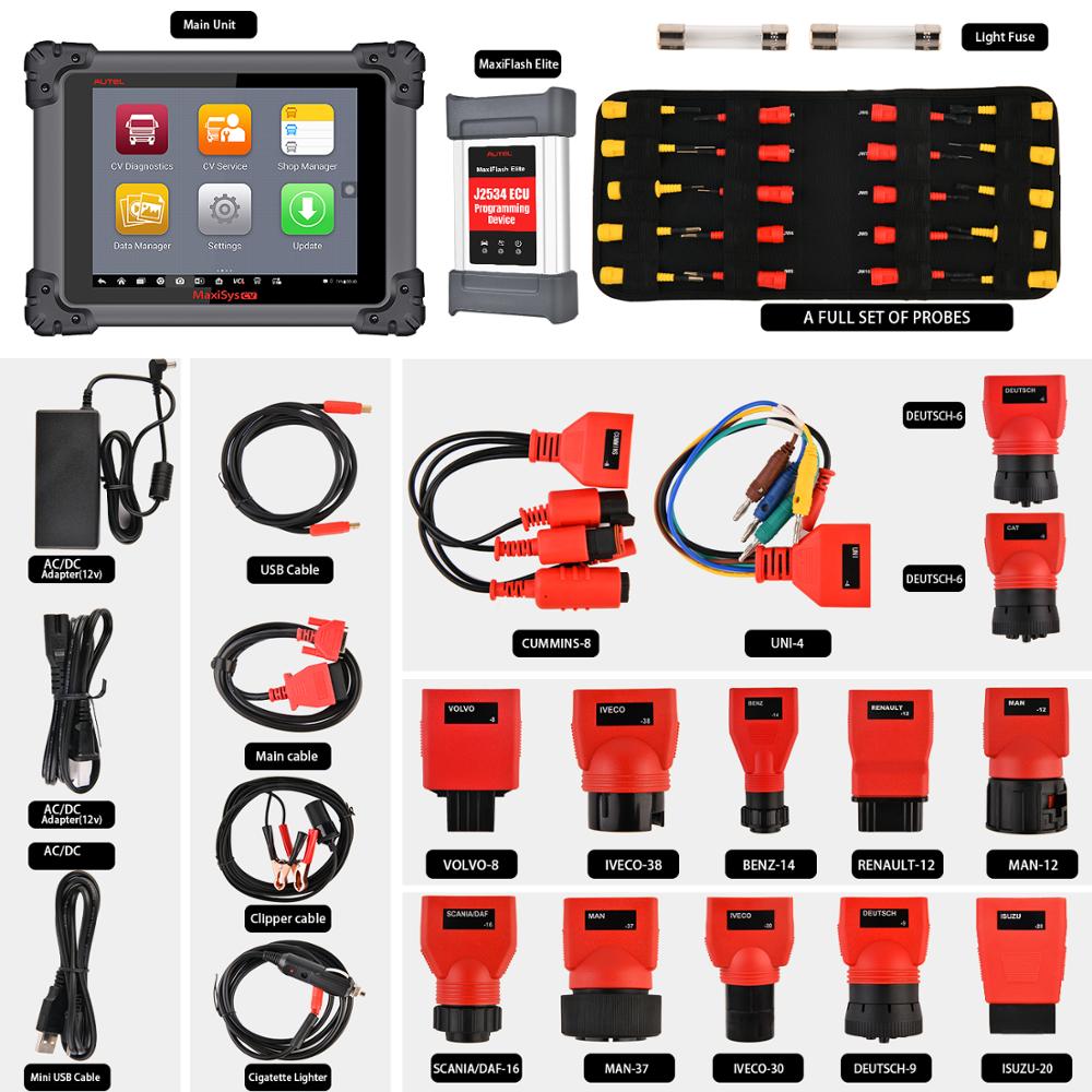 Autel Maxisys CV Scanner MS908CV Heavy Duty Truck Diagnostic Tool With