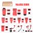 Autel Full Set OBDII Cables and Connectors Kit for DS808/MK808/MP808 (Only Cables and Connectors)