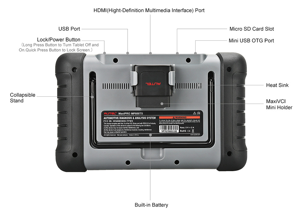 MaxiPro MP808TS display