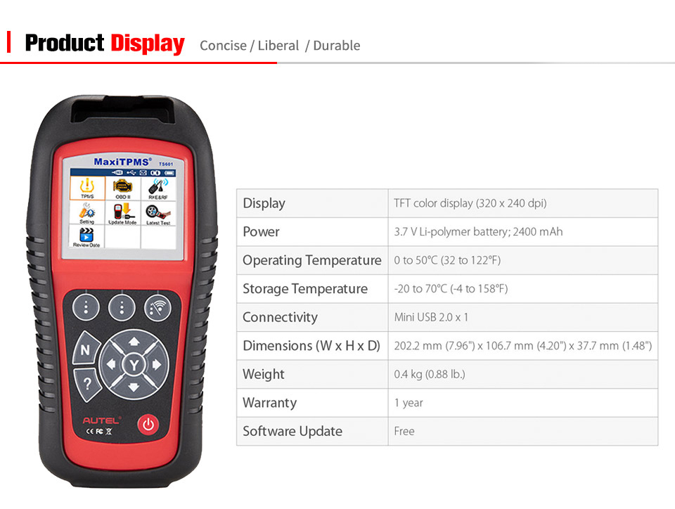 TS601 display